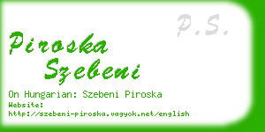 piroska szebeni business card